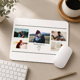 Promoted to Dad Photo Collage – Personalized  Mouse Pad