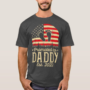 Promoted To Daddy 2022 First Time Fathers Day New T-Shirt