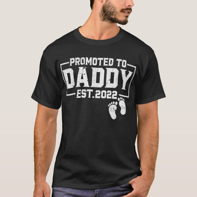 Promoted To Daddy 2022 For New Dad First Time dad T-Shirt (Front)