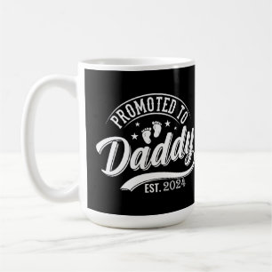 Promoted to Daddy 2024 Funny For New Dad Coffee Mug