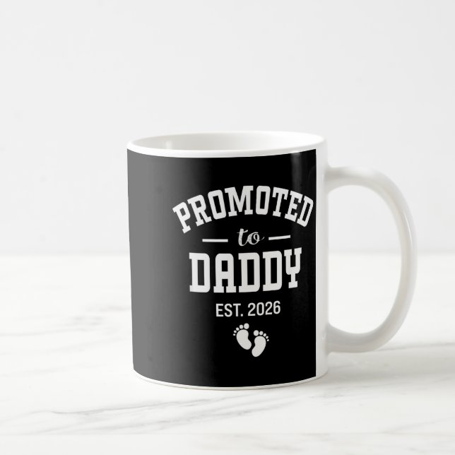 Promoted To Daddy 2026 First Time Dad Men  Coffee Mug (Right)