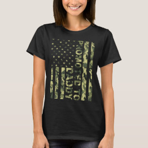 Promoted To Daddy American Flag Camo Fathers Day T-Shirt