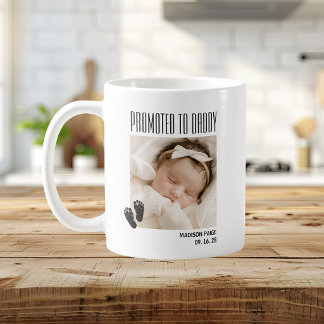 Promoted To Daddy Baby Photo Keepsake Coffee Mug