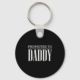 Promoted to Daddy Becoming a Dad Father's Day Keychain