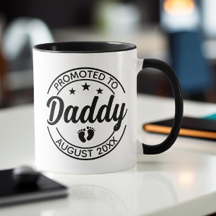 Promoted to Daddy Custom Pregnancy Announcement Mug