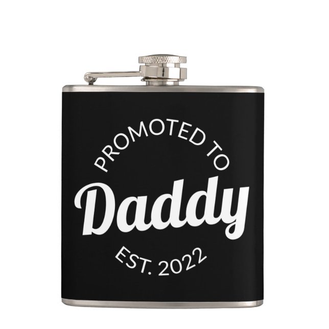 Promoted To Daddy Est. 2022 I Hip Flask (Front)