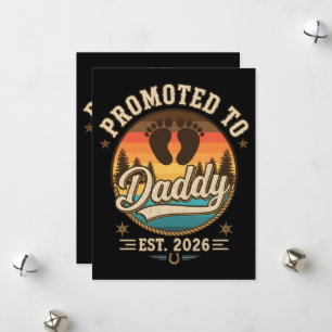 Promoted to Daddy Est 2026 Holiday Card