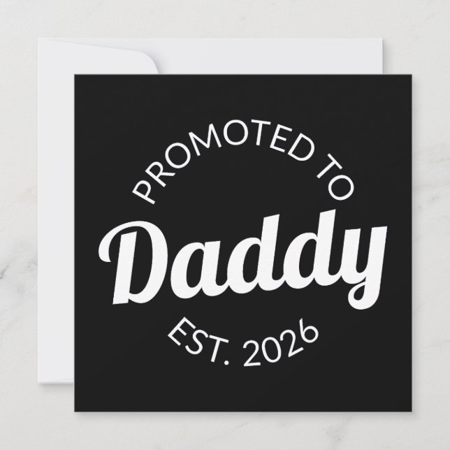 Promoted To Daddy Est. 2026 I Card (Front)