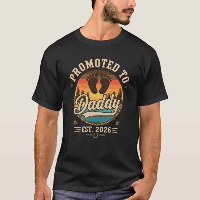 Promoted to Daddy Est 2026 T-Shirt (Front)