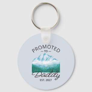 Promoted To Daddy Est 2027 New Dad Announcement VI Keychain