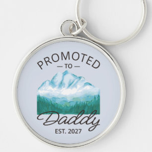 Promoted To Daddy Est 2027 New Dad Announcement VI Keychain