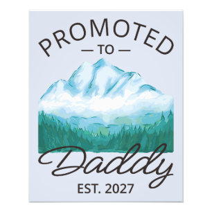 Promoted To Daddy Est 2027 New Dad Announcement VI Photo Print