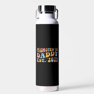 Promoted To Daddy Est 2027 New Dad Announcement Water Bottle