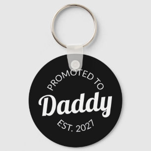 Promoted To Daddy Est 2027 New Dad Baby Shower I Keychain