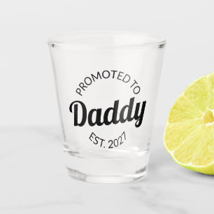 Promoted To Daddy Est 2027 New Dad Baby Shower I Shot Glass
