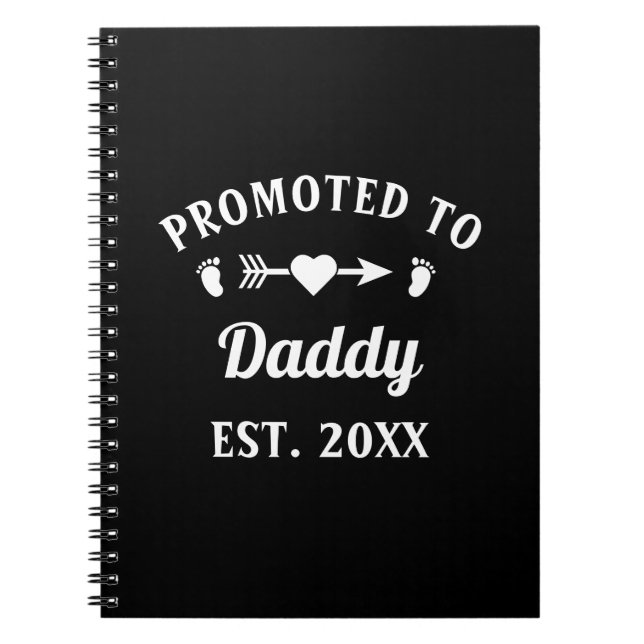 Promoted To Daddy Fatherhood Father's Day Notebook (Front)