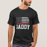 Promoted To Daddy Firefighter Fathers Day Thin Red T-Shirt<br><div class="desc">Promoted To Daddy Firefighter Fathers Day Thin Red Line</div>