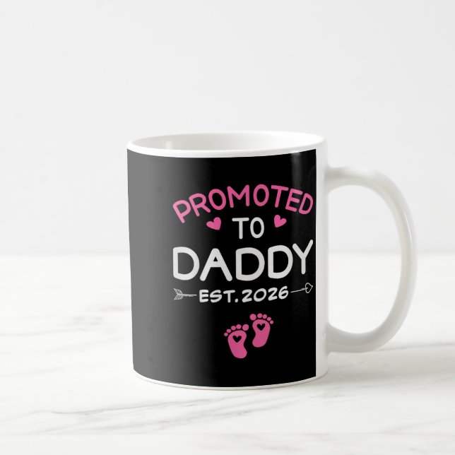 Promoted To Daddy It's A Girl Est 2026 New Dad Fir Coffee Mug (Right)