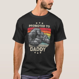 Promoted To Daddy Men Vintage First Time Dad Papa T-Shirt