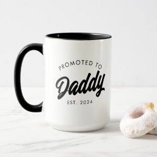 Promoted to Daddy New Dad Gift Fathers Day Mug