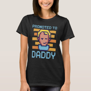 Promoted To Daddy Retro Gaming T-Shirt