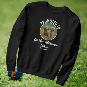 Promoted To Dog Mom Established Date Dog Photo Sweatshirt