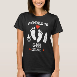 Promoted To G Ma 2023 First Time New Grandma Pregn T-Shirt