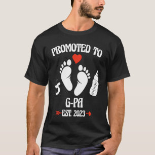 Promoted To G Pa 2023 First Time New Grandpa Pregn T-Shirt