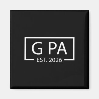 Promoted To G Pa Est 2026 Baby Announcement Cket  Magnet