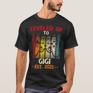 Promoted To Gigi 2023 Levelled Up To Pregnancy 202 T-Shirt