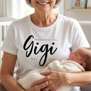 Promoted To Gigi Classic EST Year Design T-Shirt