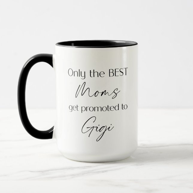 Promoted to Gigi | Grandmother Gift | New Grandma Mug (Left)