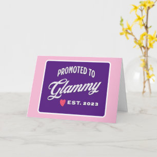 Promoted To Glammy Est. 2023 For New Grandmother Card