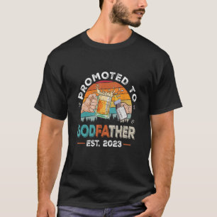 Promoted To God father 2023 New Godparent Grandfa T-Shirt
