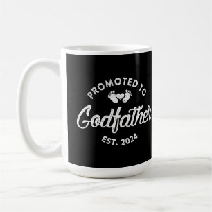 Promoted To Godfather Est 2024 Funny New Uncle Coffee Mug
