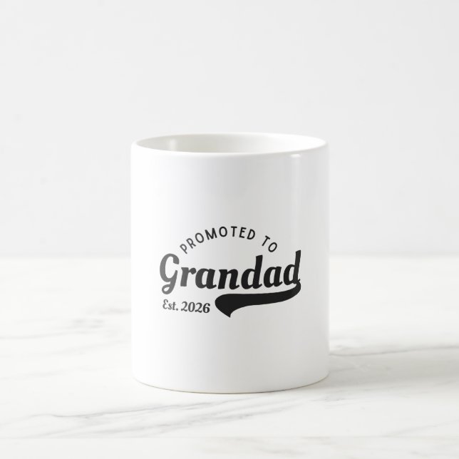 Promoted to Grandad 2026 Coffee Mug (Center)