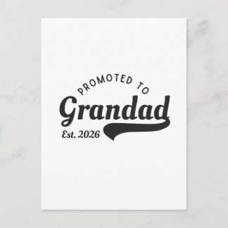 Promoted to Grandad 2026 Postcard