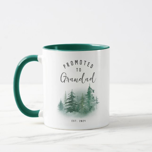 Promoted To Grandad Year Est. Mug (Left)