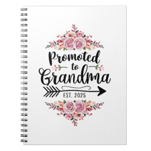 Promoted To Grandma 2025 Pregnancy Announcement Notebook