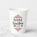 Promoted To Grandma 2025 Pregnancy Announcement Paper Cups<br><div class="desc">Promoted To Grandma 2025 Pregnancy Announcement</div>