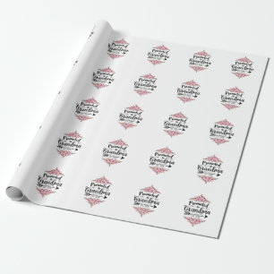 Promoted To Grandma 2025 Pregnancy Announcement Wrapping Paper