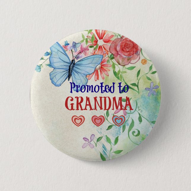 Promoted to Grandma 2 Inch Round Button (Front)