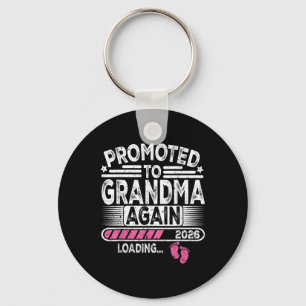Promoted To Grandma Again Est. 2026 Loading Funny Keychain