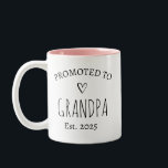 Promoted to Grandma and Grandpa New Grandparent Two-Tone Coffee Mug<br><div class="desc">The “Promoted to Grandma and Grandpa Est Year” design is a heartwarming tribute to the joy of becoming grandparents. Perfect for first-time grandparents,  it commemorates the grandchild's birthdate and is perfect for baby showers,  Grandparents Day,  or retirement parties.</div>