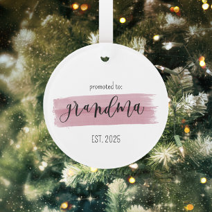 Promoted to Grandma Custom Ornament