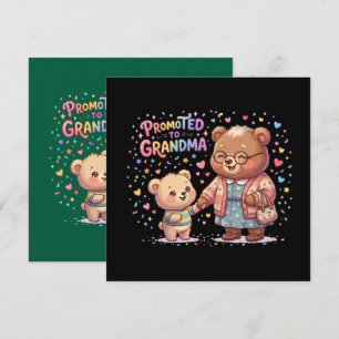 Promoted to Grandma Cute Bears Holiday Card