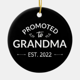 Promoted To Grandma Est. 2022 II Ceramic Ornament