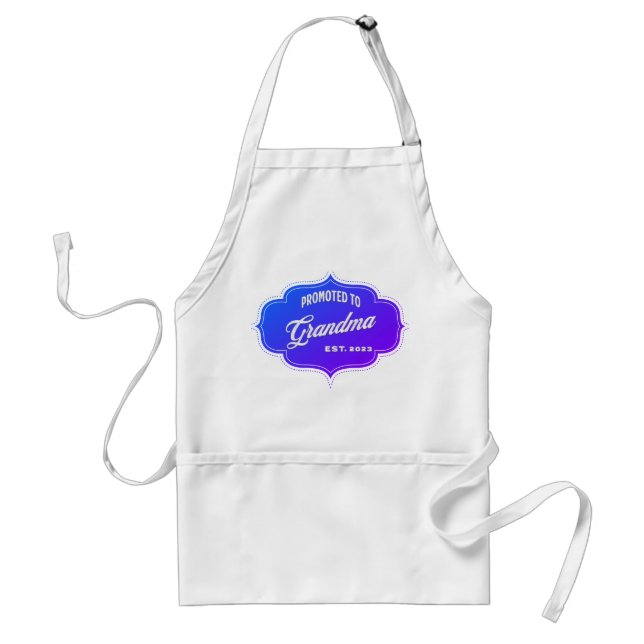 Promoted To Grandma Est. 2023 For New Grandma Standard Apron (Front)