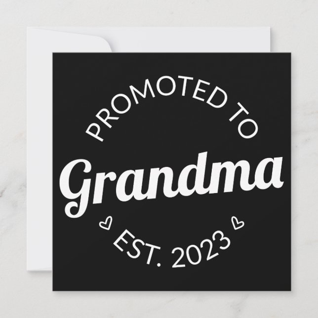 Promoted To Grandma Est. 2023 I Invitation (Front)