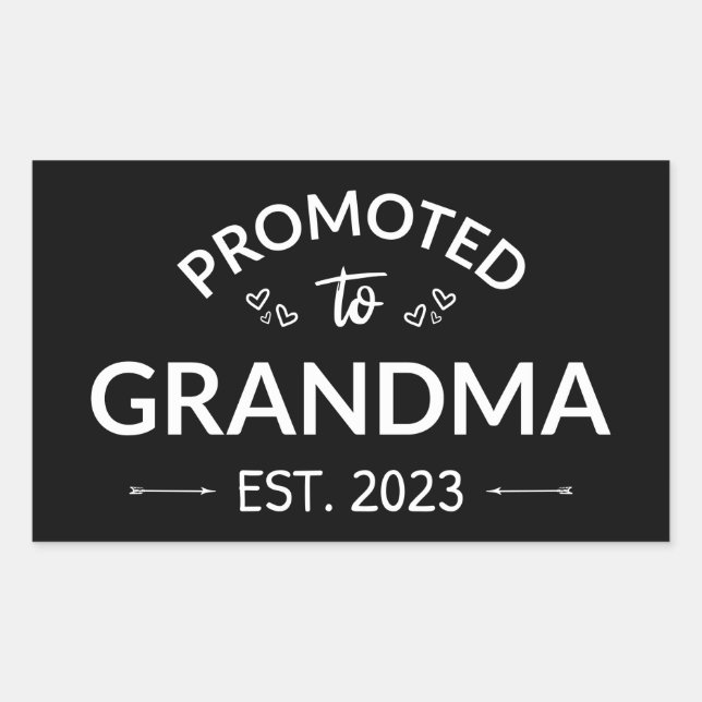 Promoted To Grandma Est. 2023 II Sticker (Front)